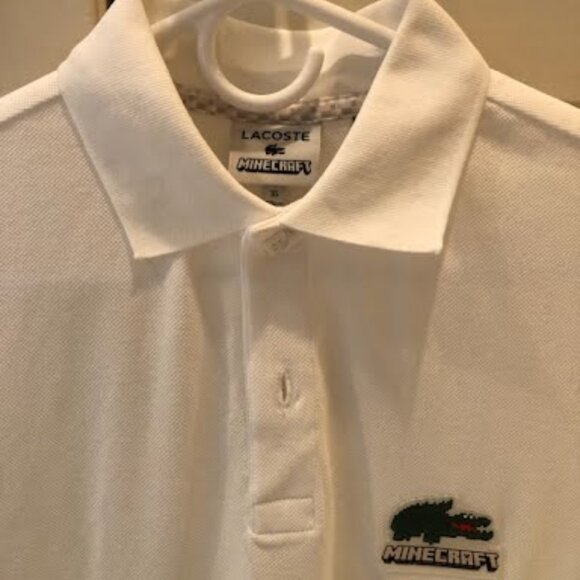 SOLD Lacoste Short Sleeve Graphic Minecraft Logo and Croc On Left Chest (NEW) - Picture 3 of 6
